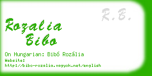 rozalia bibo business card